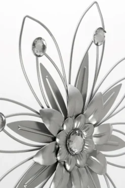 Casa Padrino Designer Wandkerzenhalter 4er Set Silber 26 x 6 x H. 32 cm - Dekorative Wanddeko