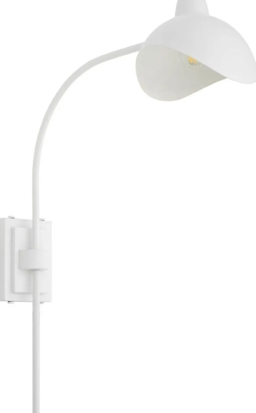 Casa Padrino Designer Wandleuchte Weiß / Antik Messingfarben 19,5 x 67 x H. 70 cm - Elegante Wandlampe im 50er Jahre Stil - Luxus Kollektion