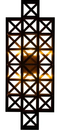 Casa Padrino Designer Wandleuchte Messing 22 x 14 x H. 57 cm - Hotel Möbel