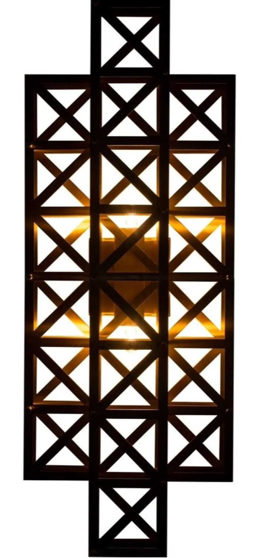 Casa Padrino Designer Wandleuchte Messing 22 x 14 x H. 57 cm - Hotel Möbel