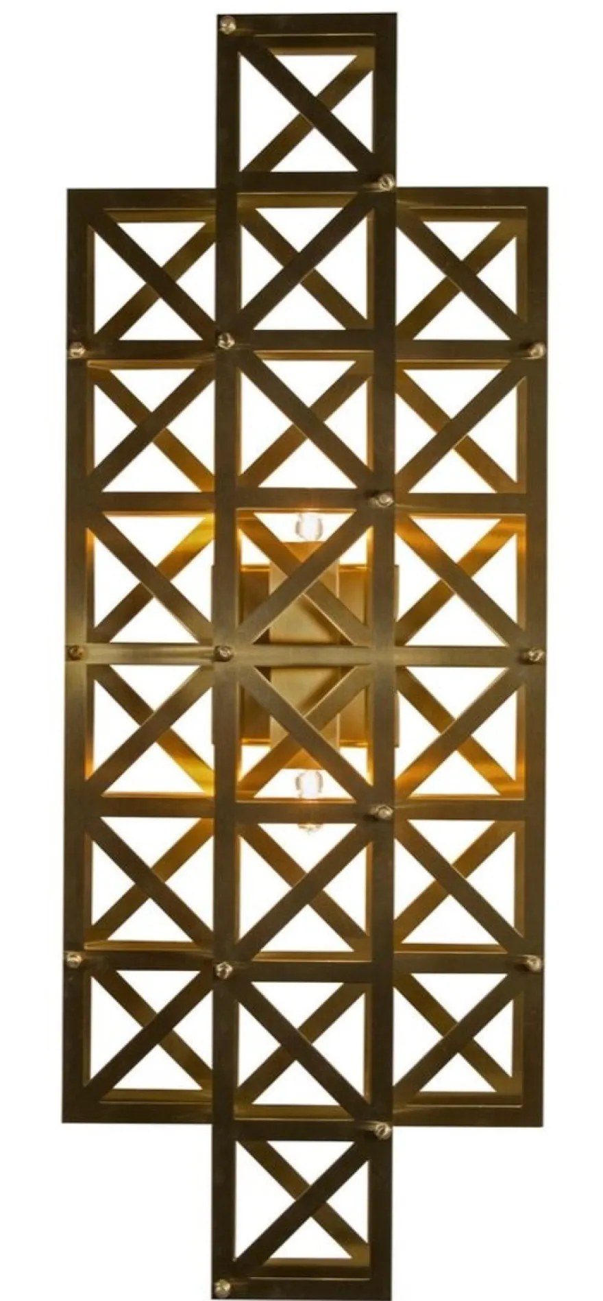 Casa Padrino Designer Wandleuchte Messing 22 x 14 x H. 57 cm - Hotel Möbel