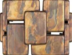 Casa Padrino Designer Wandleuchte oxidiertes Messing 25 x 21 x H. 18 cm - Luxus Kollektion