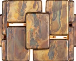 Casa Padrino Designer Wandleuchte oxidiertes Messing 25 x 21 x H. 18 cm - Luxus Kollektion