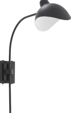 Casa Padrino Designer Wandleuchte Schwarz / Antik Messingfarben 19,5 x 67 x H. 70 cm - Elegante Wandlampe im 50er Jahre Stil - Luxus Kollektion
