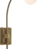 Casa Padrino Designer Wandleuchte Antik Messingfarben / Schwarz 19,5 x 67 x H. 70 cm - Elegante Wandlampe im 50er Jahre Stil - Luxus Kollektion