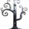 Casa Padrino Designer Wandschlüssel und Halsketten Halter aus Aluminium, Silber, Höhe 29 cm, Breite 24 cm