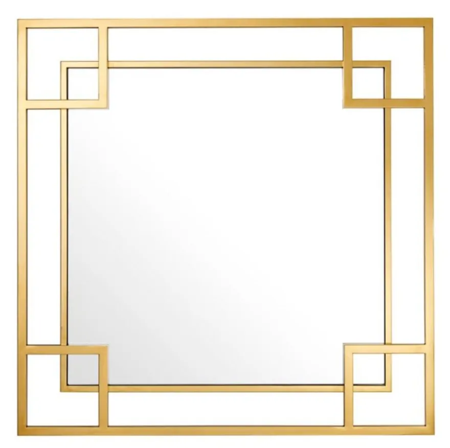 Casa Padrino Designer Wandspiegel Gold 90 x H. 90 cm - Luxus Spiegel