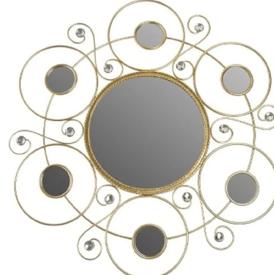 Casa Padrino Designer Wandspiegel Gold Ø 50 cm - Designer Spiegel
