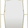 Casa Padrino Designer Wandspiegel Gold 67 x H. 100 cm - Edelstahl Spiegel - Luxus Deko Accessoires