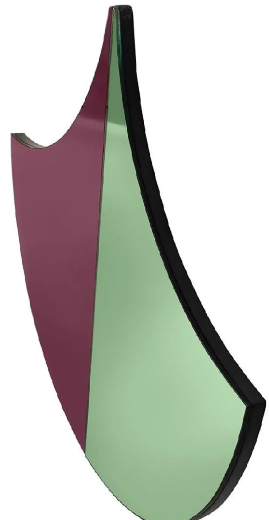 Casa Padrino Designer Wandspiegel Lila / Grün 70 x 3 x H. 62 cm - Garderobenspiegel - Wohnzimmer Spiegel - Luxus Qualität - Designer Möbel