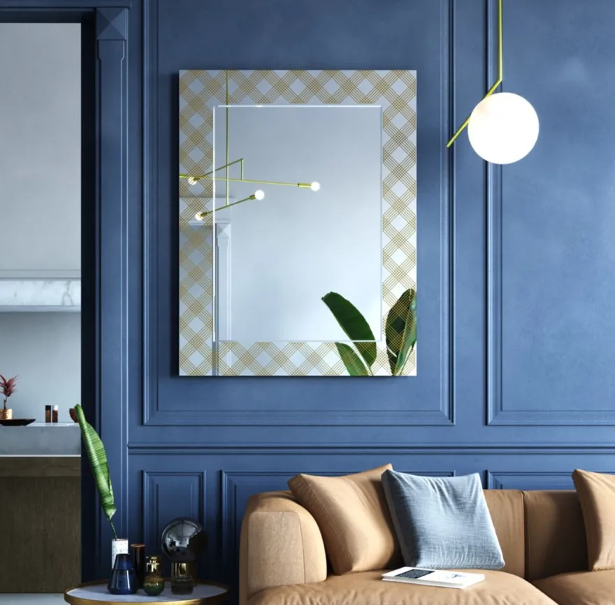 Casa Padrino Designer Wandspiegel Bronze 98 x H. 125 cm - Wohnzimmer Spiegel - Garderoben Spiegel - Luxus Möbel