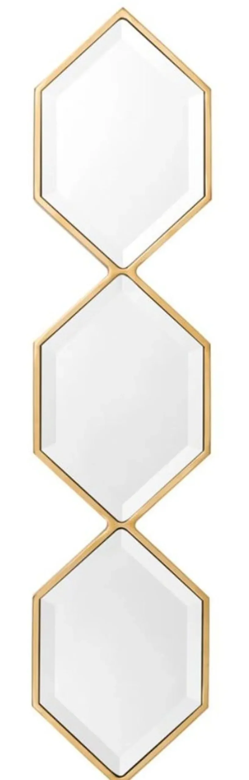 Casa Padrino Designer Wandspiegel Gold 25 x H. 110 cm - Luxus Wohnzimmer Spiegel