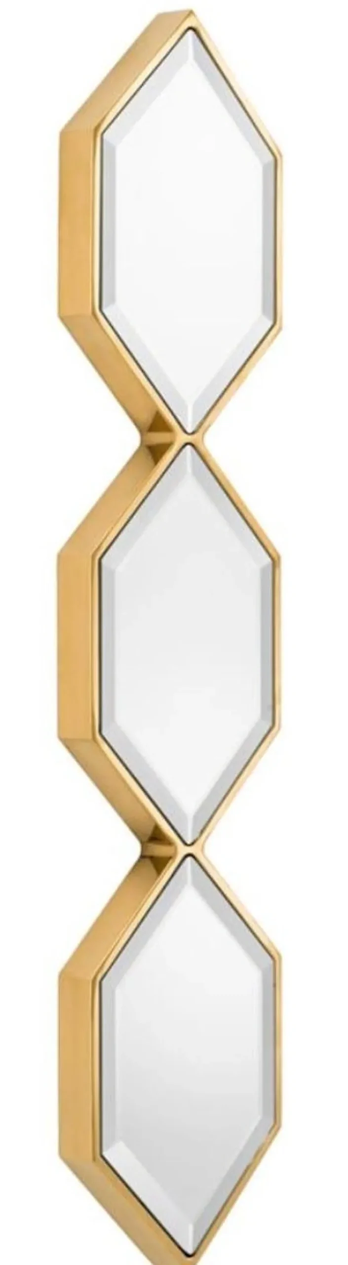 Casa Padrino Designer Wandspiegel Gold 25 x H. 110 cm - Luxus Wohnzimmer Spiegel