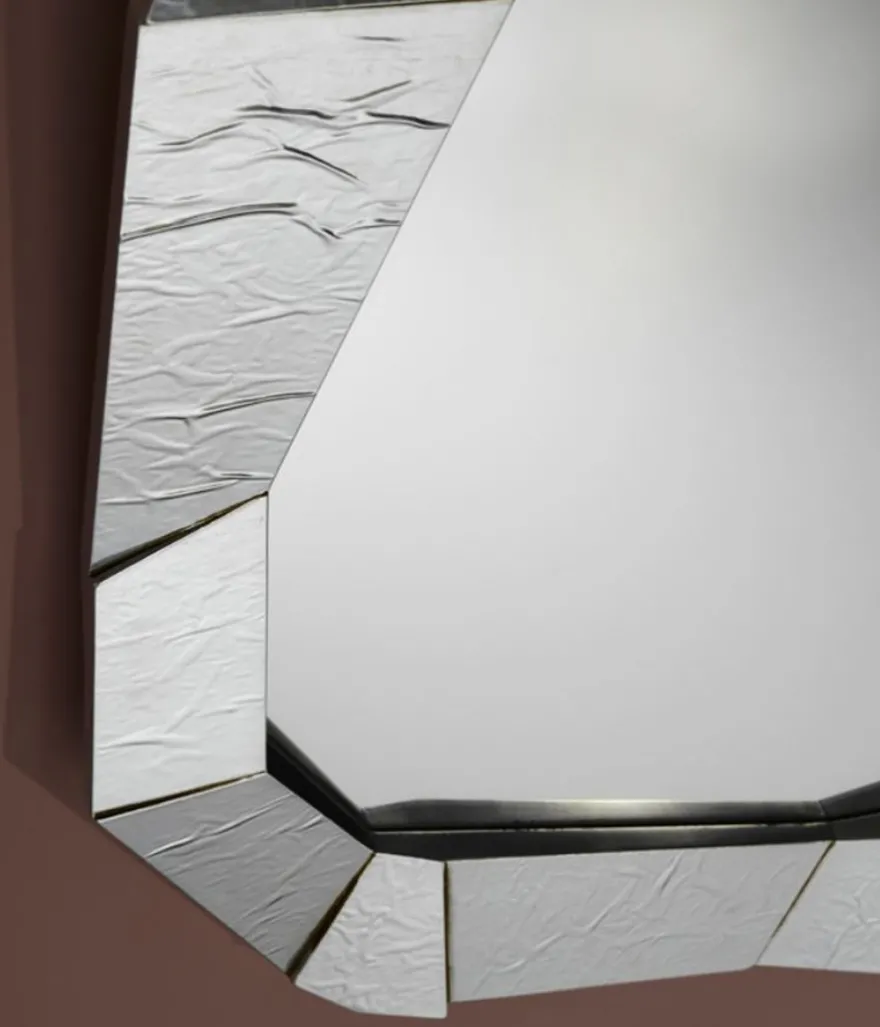 Casa Padrino Designer Wandspiegel Silber 92 x H. 127 cm - Designer Spiegel