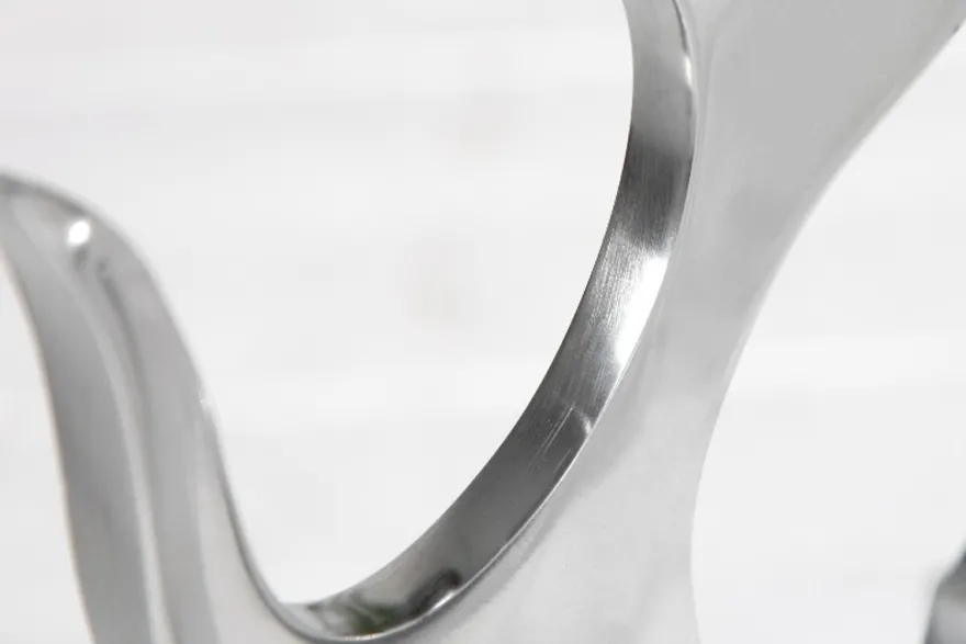 Casa Padrino Designer Weinregal für 9 Flaschen aus poliertem Aluminium - Silber, Höhe 93 cm, Breite 27 cm, Tiefe 14 cm