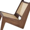 Casa Padrino Designer Wohnzimmer Sessel Braun / Naturfarben 75 x 89 x H. 77,5 cm - Massivholz Sessel mit handgewebtem Rattangeflecht - Luxus Möbel