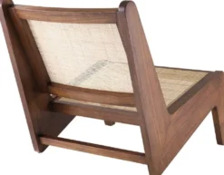 Casa Padrino Designer Wohnzimmer Sessel Braun / Naturfarben 75 x 89 x H. 77,5 cm - Massivholz Sessel mit handgewebtem Rattangeflecht - Luxus Möbel