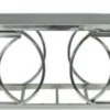 Casa Padrino Designer Wohnzimmer Konsolentisch mit Glasplatten Silber 150 x 43 x H. 75 cm - Luxus Möbel