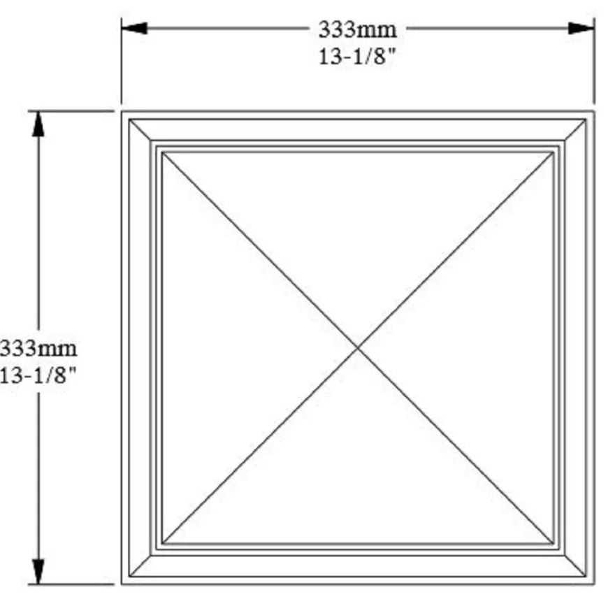 Casa Padrino 3D Paneel Weiß 33,3 x 3,5 x H. 33,3 cm - Wandpaneel - Deckenpaneel - Wanddeko im Barockstil