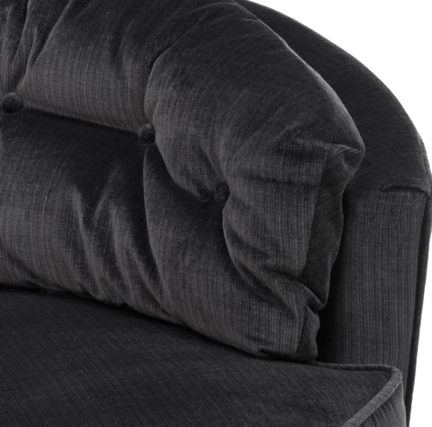 Casa Padrino Drehsessel Schwarz 90 x 86 x H. 72 cm - Luxus Qualität
