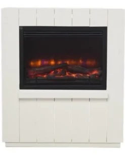 Casa Padrino Elektro Kamin B 84 x H 90 x T 24 cm - Elektrokamin - Wohnzimmer Kamin