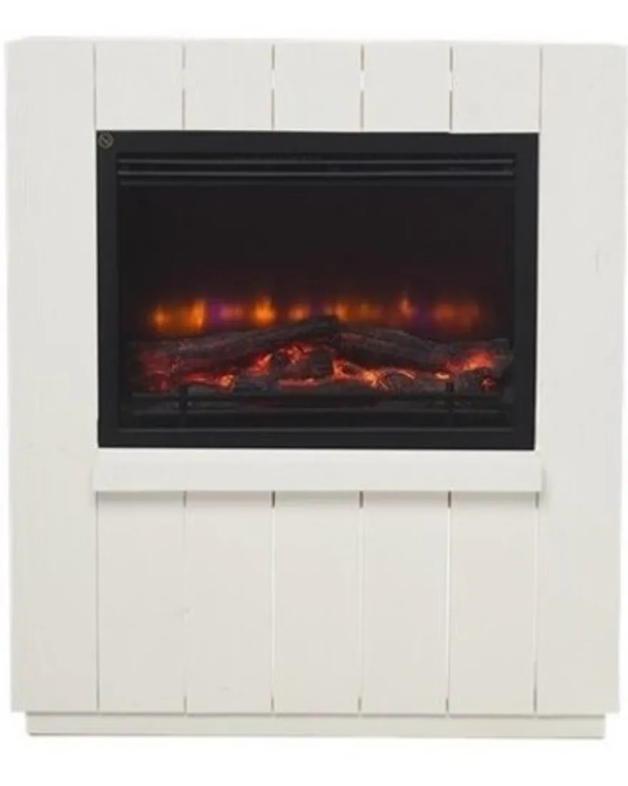 Casa Padrino Elektro Kamin B 84 x H 90 x T 24 cm - Elektrokamin - Wohnzimmer Kamin