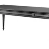 Casa Padrino Englischer Antik Stil Esstisch, Massivholz Schwarz gewachst, 210 x 94 x 80 cm