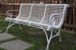 Casa Padrino 3er Gartenbank - Vintage Schmiedeeisen Bank