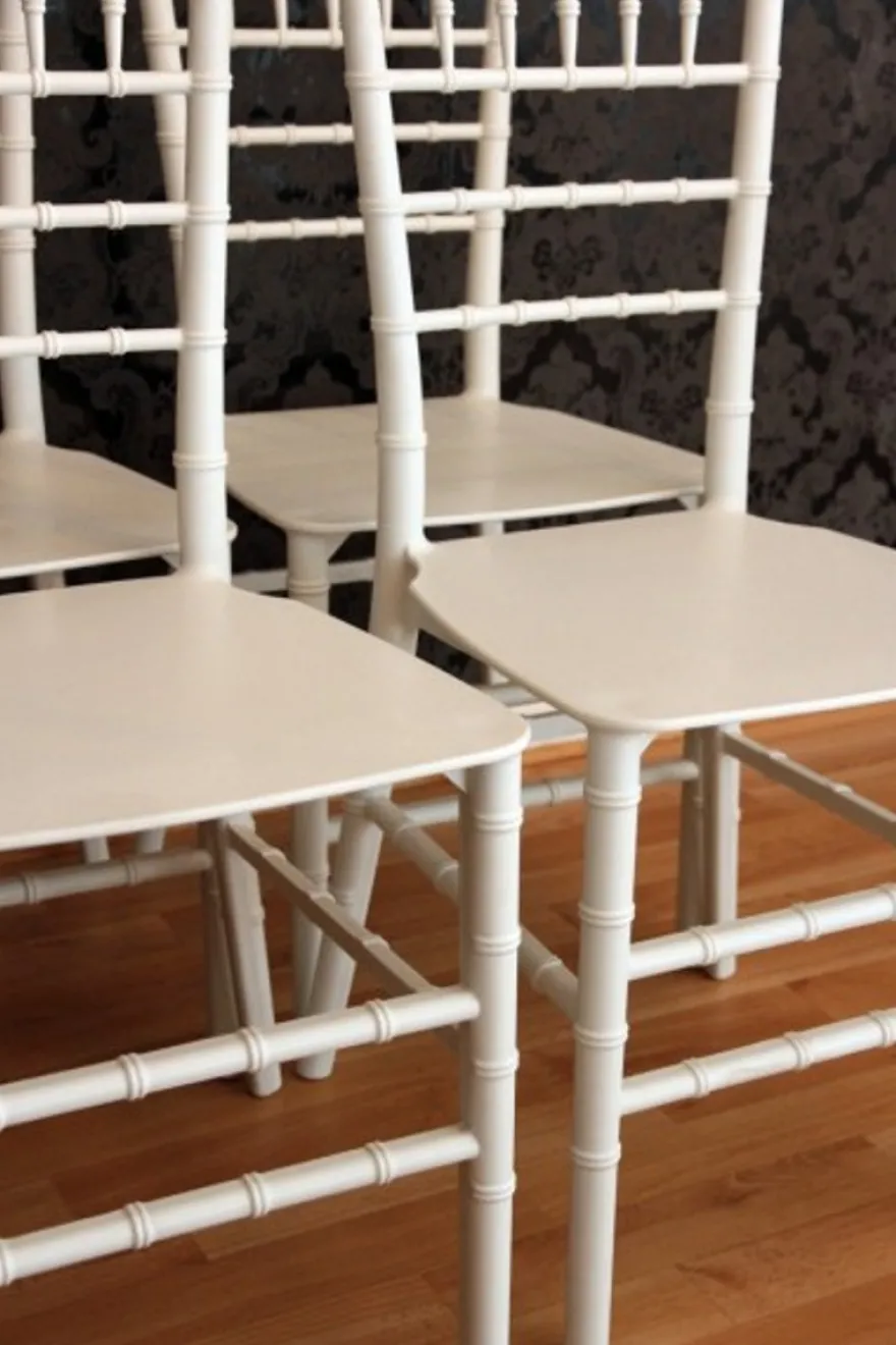 Casa Padrino 4er Set Designer Acryl Stuhl Weiß Ghost Chair - Stühle aus Polycarbonat - 92,5 x 40 x 46 cm