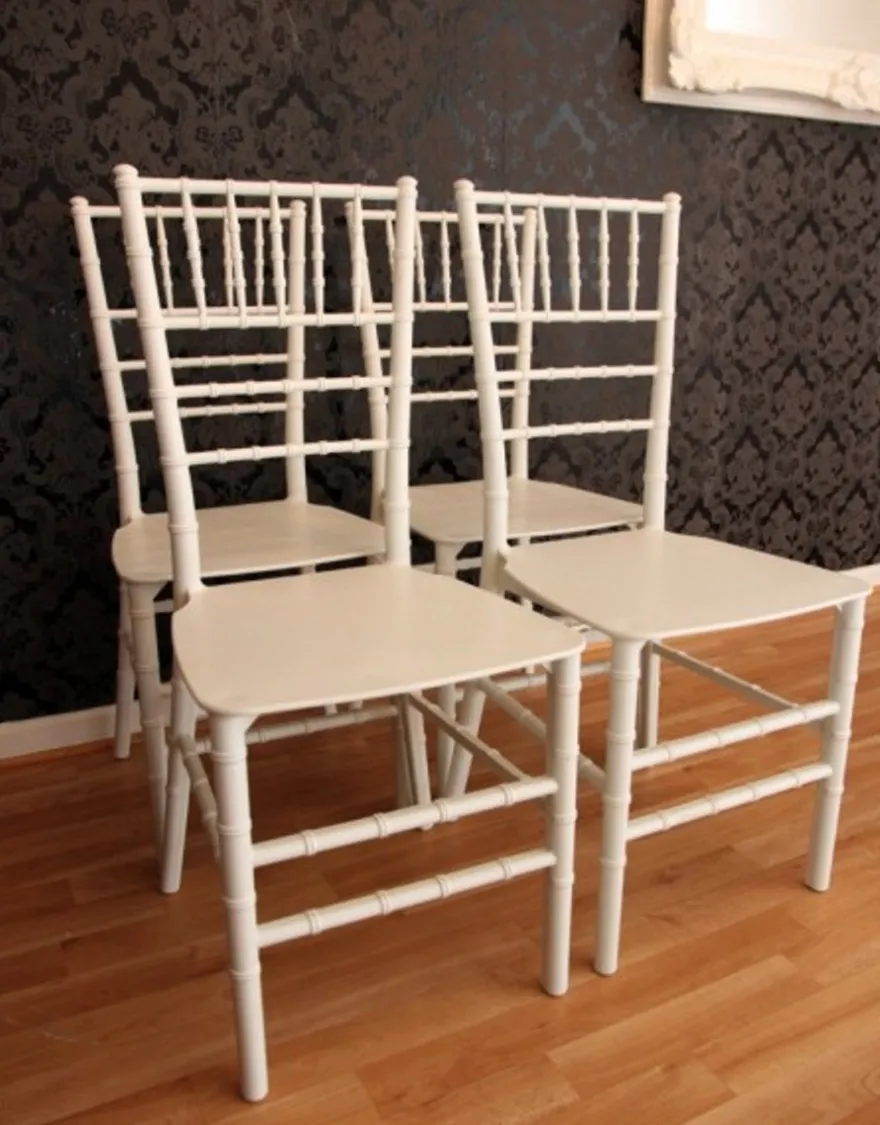 Casa Padrino 4er Set Designer Acryl Stuhl Weiß Ghost Chair - Stühle aus Polycarbonat - 92,5 x 40 x 46 cm