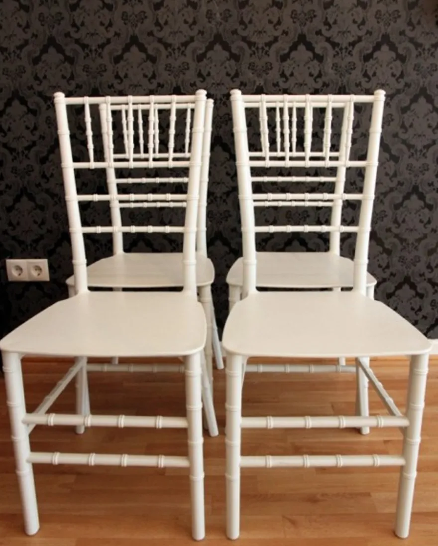 Casa Padrino 4er Set Designer Acryl Stuhl Weiß Ghost Chair - Stühle aus Polycarbonat - 92,5 x 40 x 46 cm
