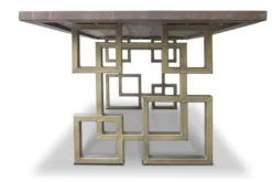 Casa Padrino Esstisch im industriellen Design - Eiche - 200 x 100 x H. 78 cm - Luxus Esszimmermöbel