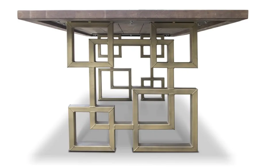 Casa Padrino Esstisch im industriellen Design - Eiche - 200 x 100 x H. 78 cm - Luxus Esszimmermöbel