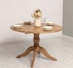 Casa Padrino Esstisch im Landhausstil mit Eichenholzplatte, 120 x 120 x 78 cm