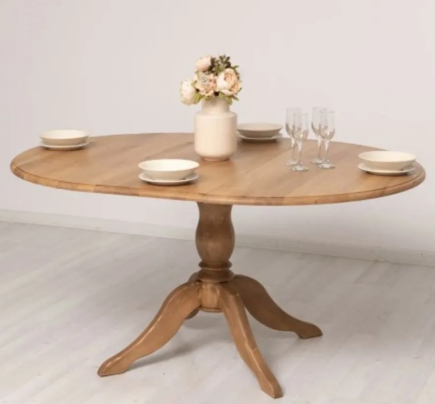 Casa Padrino Esstisch im Landhausstil mit Eichenholzplatte, 120 x 120 x 78 cm