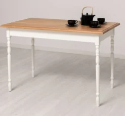 Casa Padrino Esstisch im Landhausstil mit Eichenholzplatte, 120 x 70 x 78 cm