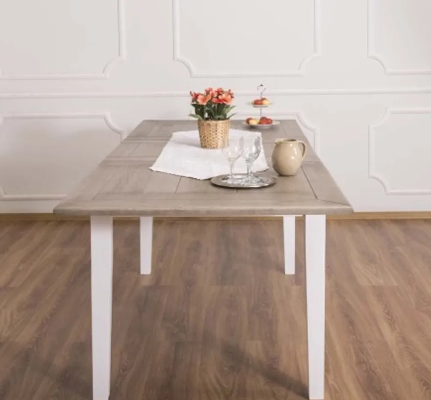 Casa Padrino Esstisch im Landhausstil mit Eichenholzplatte, 160 x 90 x 78 cm