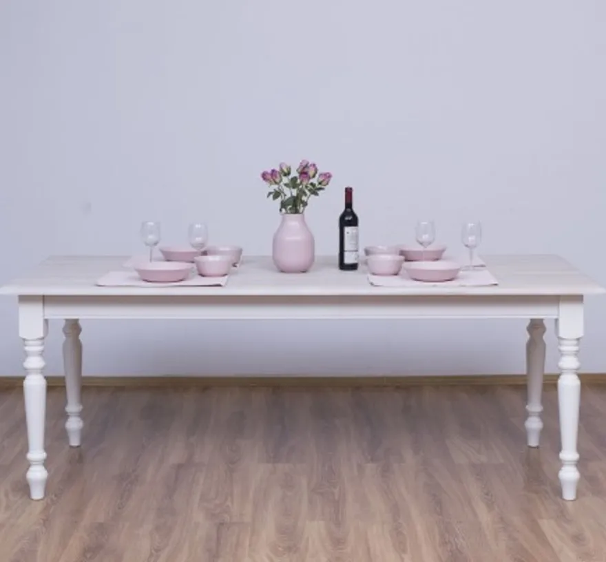 Casa Padrino Esstisch im Landhausstil mit Eichenholzplatte, 210 x 90 x 78 cm