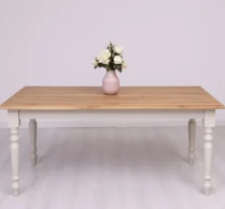 Casa Padrino Esstisch im Landhausstil mit Eichenholzplatte, 210 x 90 x 78 cm