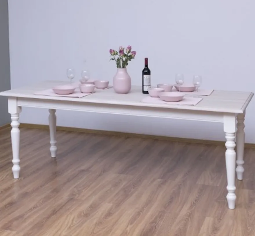 Casa Padrino Esstisch im Landhausstil mit Eichenholzplatte, 210 x 90 x 78 cm