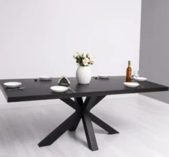 Casa Padrino Esstisch im Landhausstil Schwarz, 210 x 100 x 78 cm