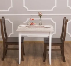 Casa Padrino Esstisch im Landhausstil, 80 x 80 x 78 cm