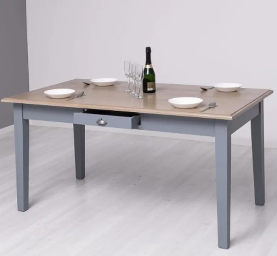 Casa Padrino Esstisch im Landhausstil mit Eichenholzplatte, 180 x 90 x 78 cm