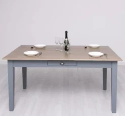 Casa Padrino Esstisch im Landhausstil mit Eichenholzplatte, 180 x 90 x 78 cm