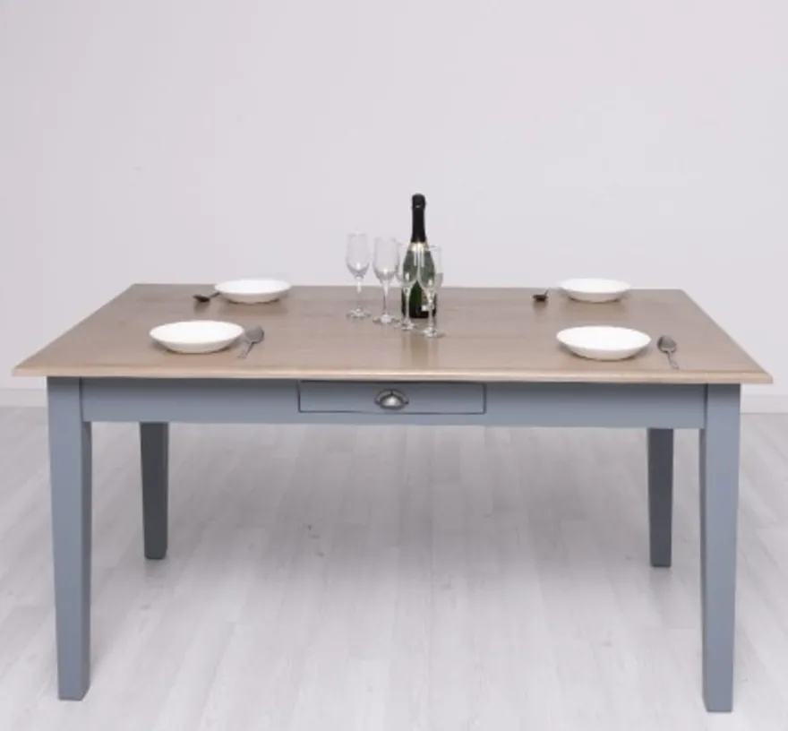 Casa Padrino Esstisch im Landhausstil mit Eichenholzplatte, 180 x 90 x 78 cm