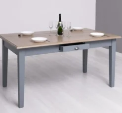Casa Padrino Esstisch im Landhausstil mit Eichenholzplatte, 180 x 90 x 78 cm