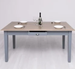 Casa Padrino Esstisch im Landhausstil mit Eichenholzplatte, 180 x 90 x 78 cm