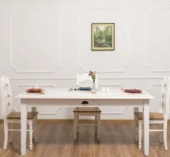 Casa Padrino Esstisch im Landhausstil mit Eichenholzplatte, 180 x 90 x 78 cm