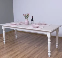 Casa Padrino Esstisch im Landhausstil mit Eichenholzplatte, 160 x 90 x 78 cm