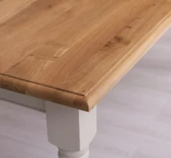 Casa Padrino Esstisch im Landhausstil mit Eichenholzplatte, 160 x 90 x 78 cm